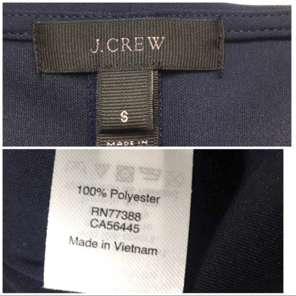 J. Crew Sleeveless Ruffle Trim Wrap Dress In Navy Blue - Picture 7 of 8